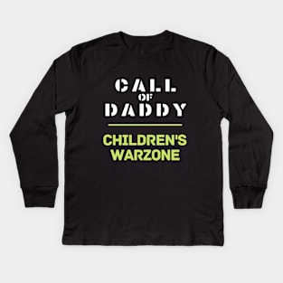 Call of daddy children's warzone Kids Long Sleeve T-Shirt